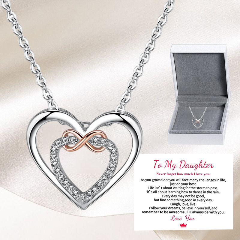 Two Hearts Infinity Necklace