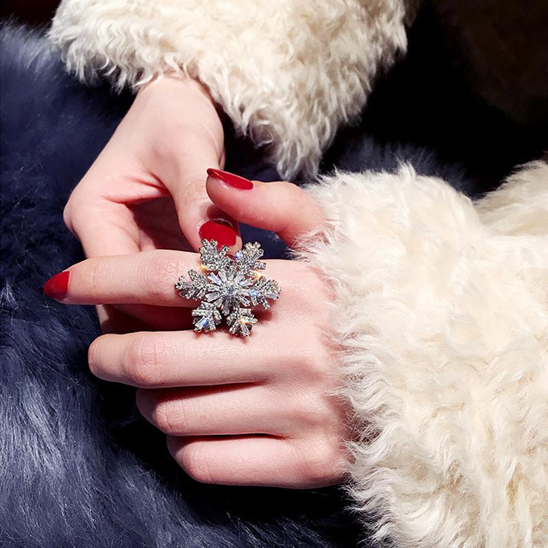 Rotatable Snowflake Ring