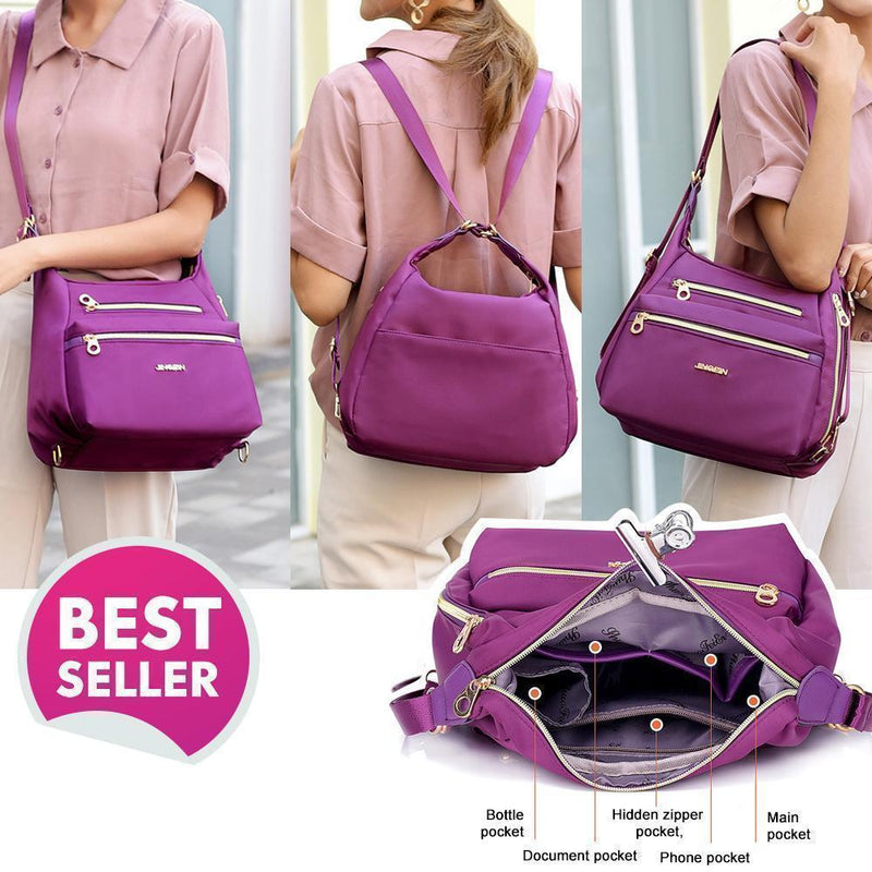 Bag with Double Zippers, Handbag and Shoulder Bag