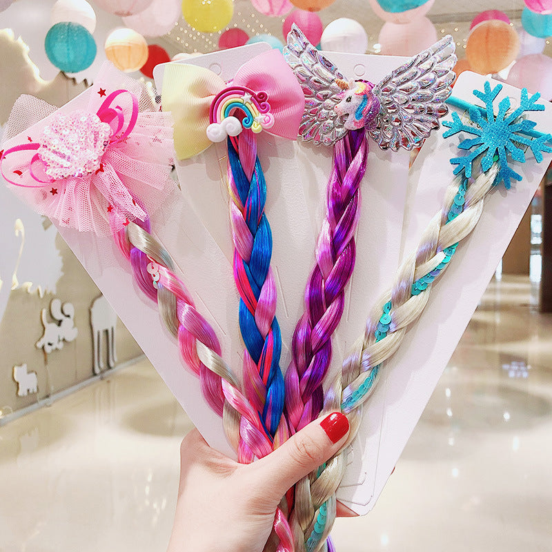 Cute Girls Cartoon Butterfly Hair Extension Braid