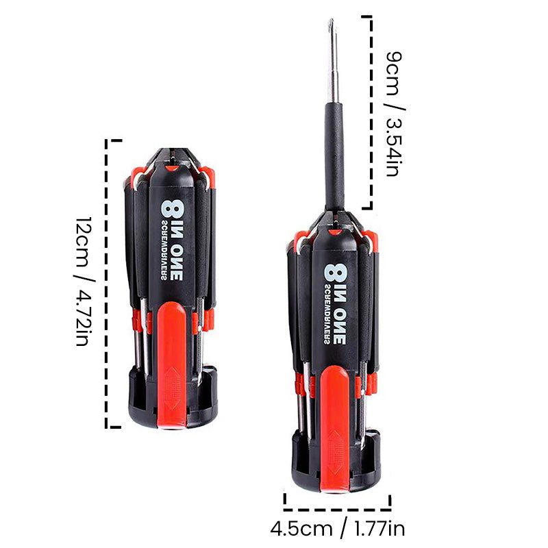 8 in 1 Screwdrivers with Worklight and Flashlight