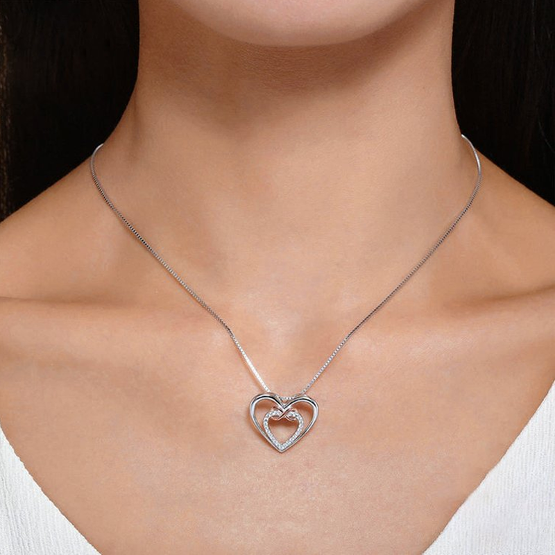 Two Hearts Infinity Necklace