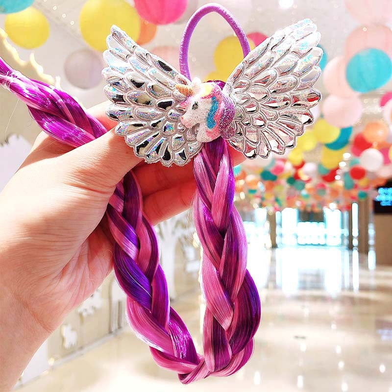 Cute Girls Cartoon Butterfly Hair Extension Braid