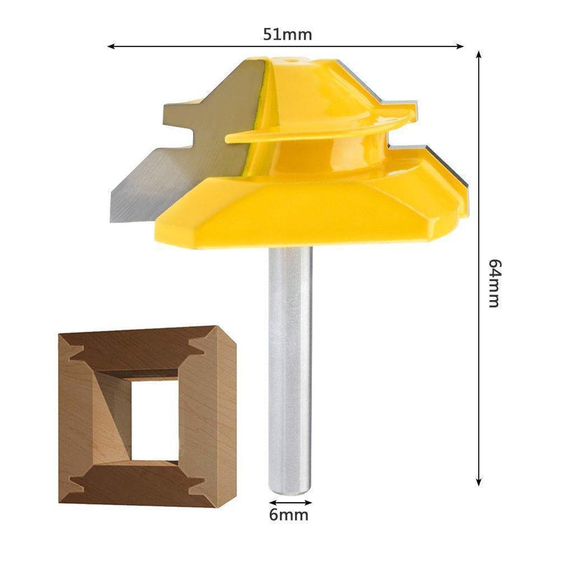 Domom 45 Degree Lock Mitre Router Bits