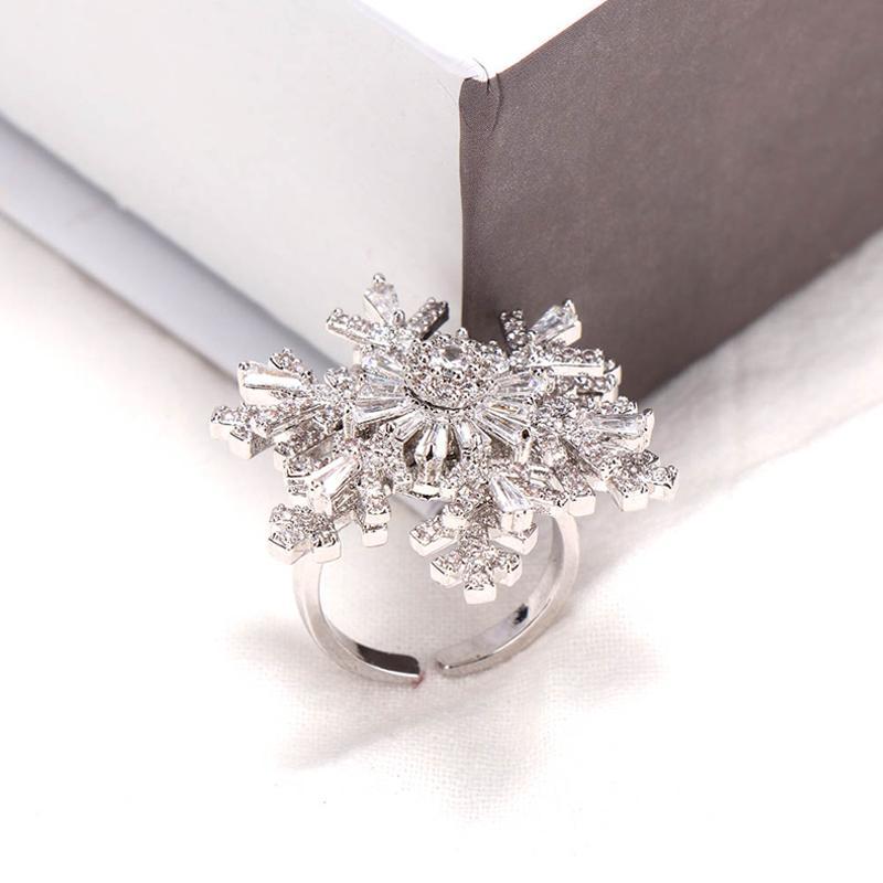 Rotatable Snowflake Ring