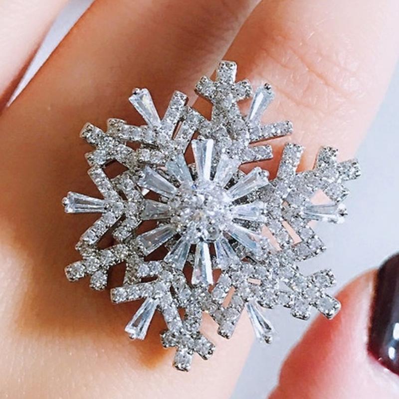 Rotatable Snowflake Ring