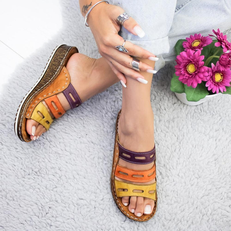 Modern Multi-color Stitching Slippers