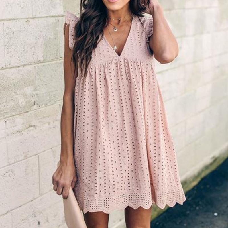 Elegant Lace Hollow Dress